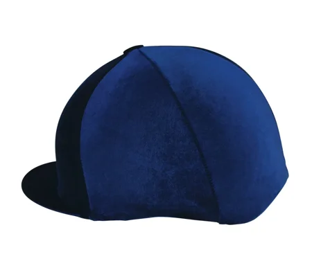 Hy Equestrian Velour Soft Velvet Hat Cover One Size Nav