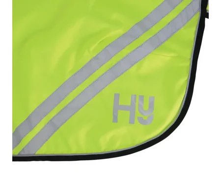 Reflector Mesh Exercise Sheet by Hy Equestrian Yellow
