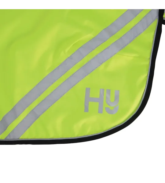 Reflector Mesh Exercise Sheet by Hy Equestrian Yellow