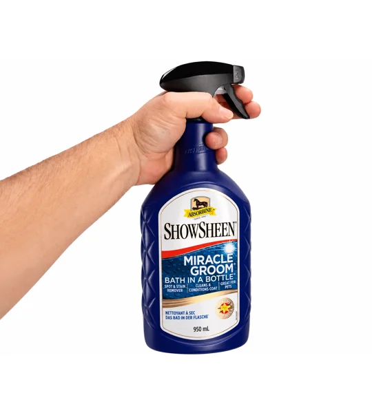 Absorbine ShowSheen Miracle Groom 946ml waterless horse shampoo spray bottle