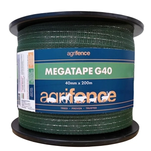 Agrifence Megatape G40 Reinforced Tape 40mm x 200m Green