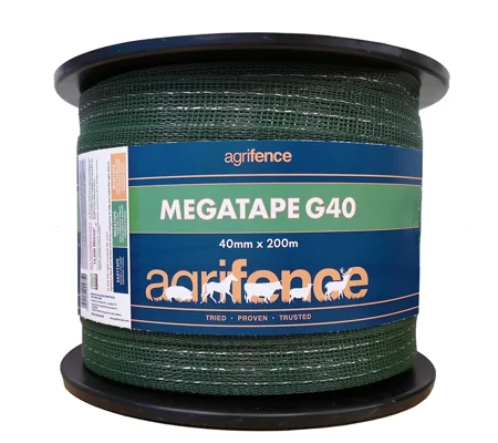Agrifence Megatape G40 Reinforced Tape 40mm x 200m Green