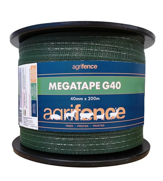 Agrifence Megatape G40 Reinforced Tape 40mm x 200m Green