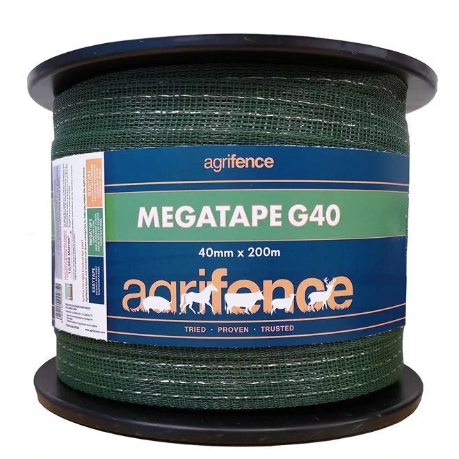 product Image for Agrifence Megatape G40 Reinforced Tape 40mm x 200m Green