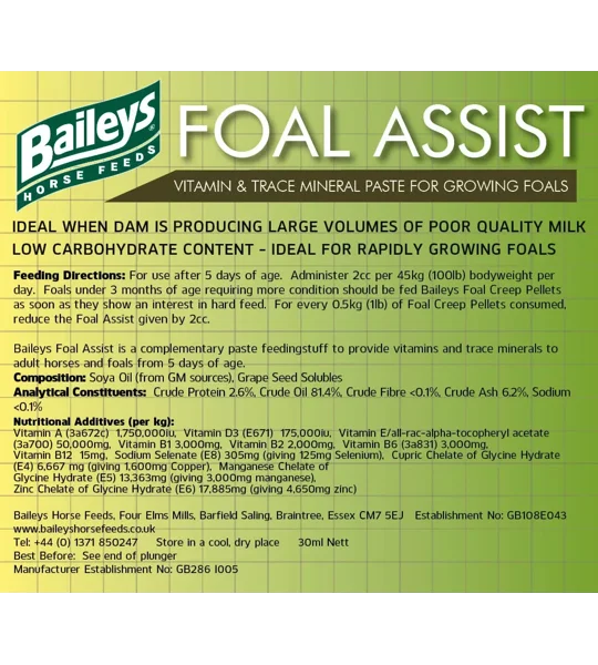 Baileys Foal Assist Syringe - 30cc