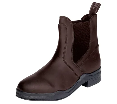 Hy Equestrian Wax Leather Jodhpur Boot Brown