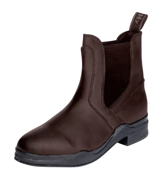 Hy Equestrian Wax Leather Jodhpur Boot Brown