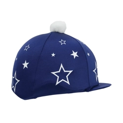 Hy Equestrian Super Starz Hat Cover One Size Navy/White