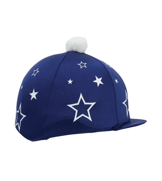 Hy Equestrian Super Starz Hat Cover One Size Navy/White