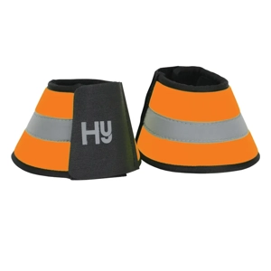 Reflector Over Reach Boots by Hy Equestrian Orange
