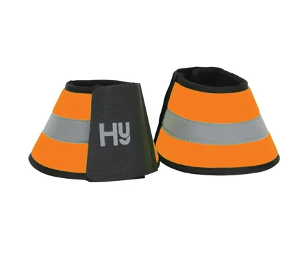 Reflector Over Reach Boots by Hy Equestrian Orange