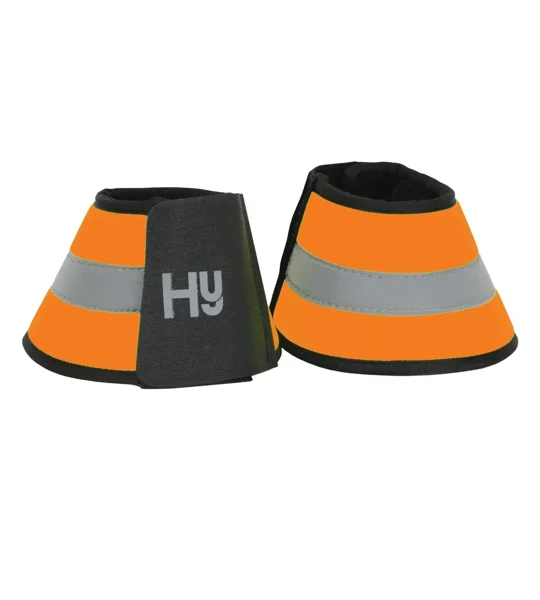 Reflector Over Reach Boots by Hy Equestrian Orange