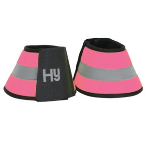 Reflector Over Reach Boots by Hy Equestrian  Pink