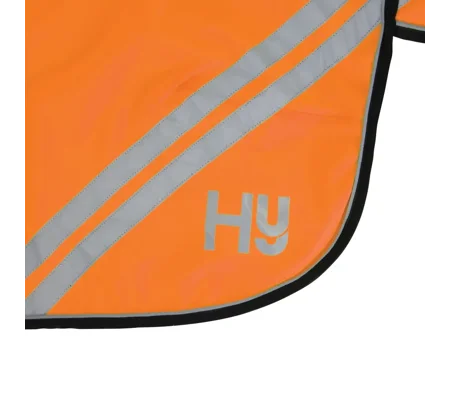 Reflector Mesh Exercise Sheet by Hy Equestrian Orange