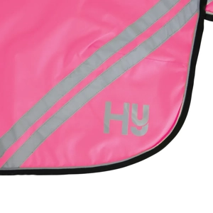 Reflector Mesh Exercise Sheet by Hy Equestrian  Pink
