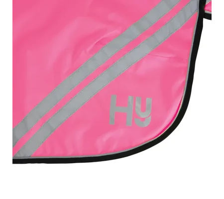 Reflector Mesh Exercise Sheet by Hy Equestrian Pink