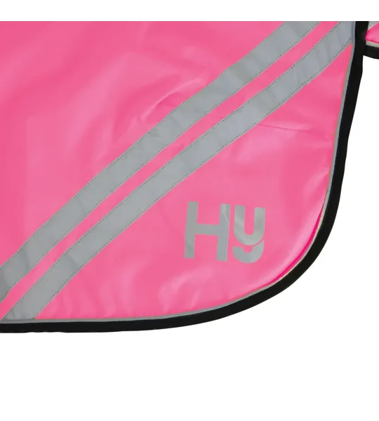 Reflector Mesh Exercise Sheet by Hy Equestrian Pink