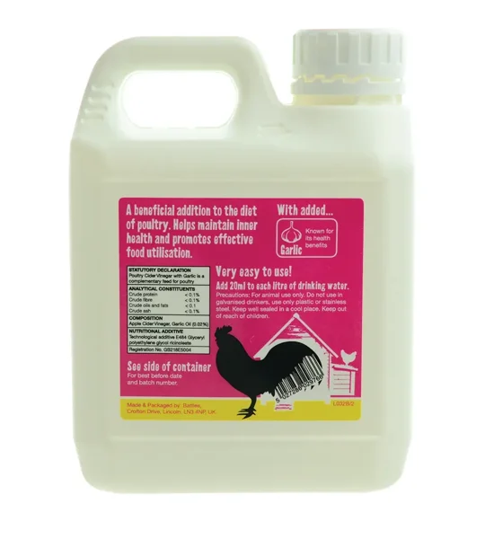 Battles Poultry Cider Vinegar & Garlic - 1 litre