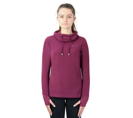 Hy Equestrian Synergy Cowl Neck Top - Fig
