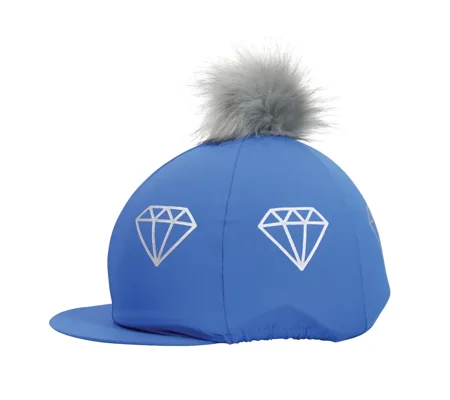 Hy Equestrian Diamonds Hat Cover Electric Blue/Grey
