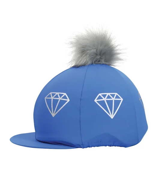 Hy Equestrian Diamonds Hat Cover Electric Blue/Grey