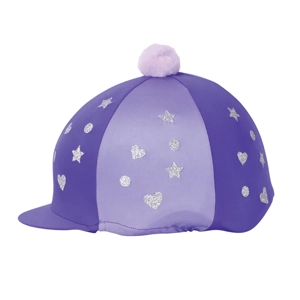 Hy Equestrian Glitter Magic Hat Cover - Purple/Lilac