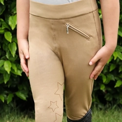 Hy Equestrian Stella Children's Riding Tights Beige