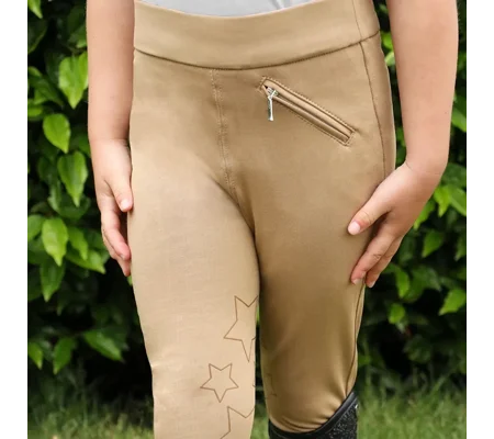 Hy Equestrian Stella Children's Riding Tights Beige