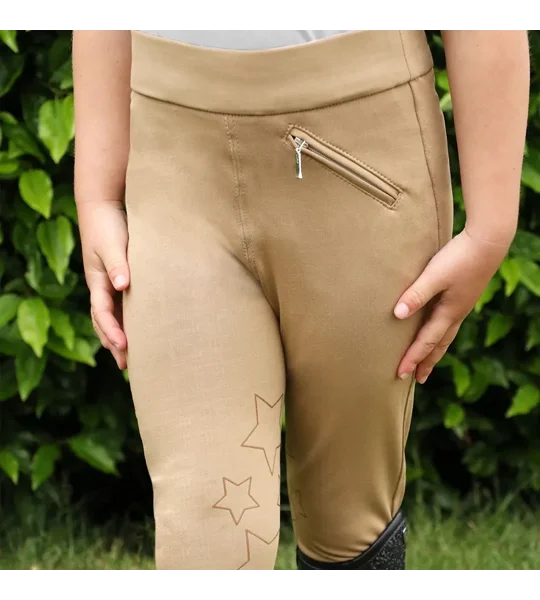 Hy Equestrian Stella Children's Riding Tights Beige
