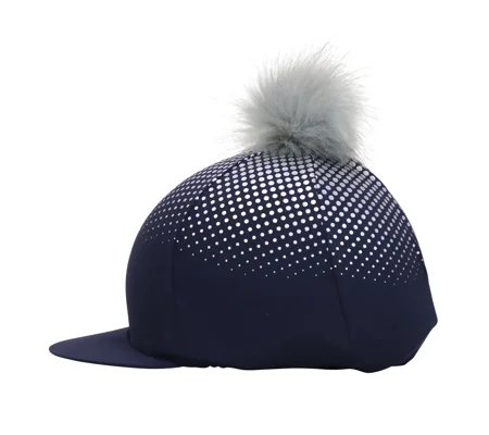Hy Equestrian Glitter Explosion Hat Cover Navy/Silver