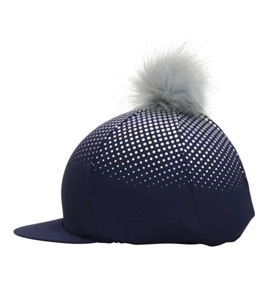 Hy Equestrian Glitter Explosion Hat Cover Navy/Silver