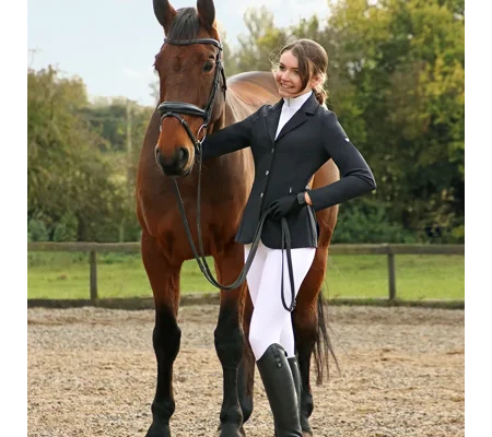 Hy Equestrian Selah Competition Riding Tights - White