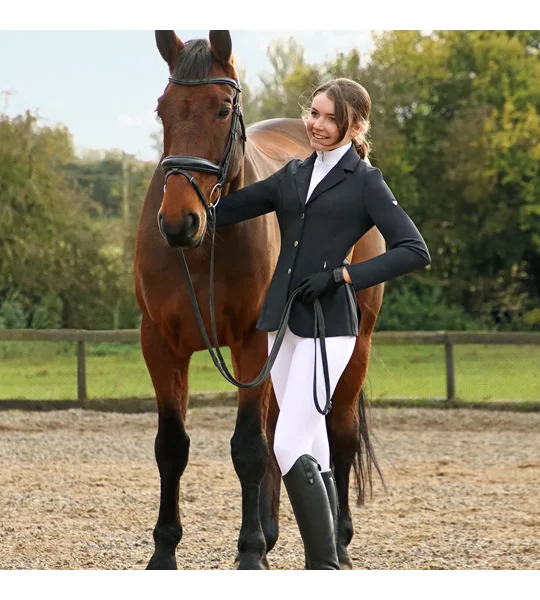 Hy Equestrian Selah Competition Riding Tights - White