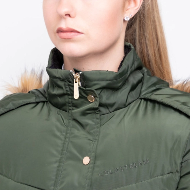 Additional Image for Coldstream Branxton Long Quilted Coat  Fern Green