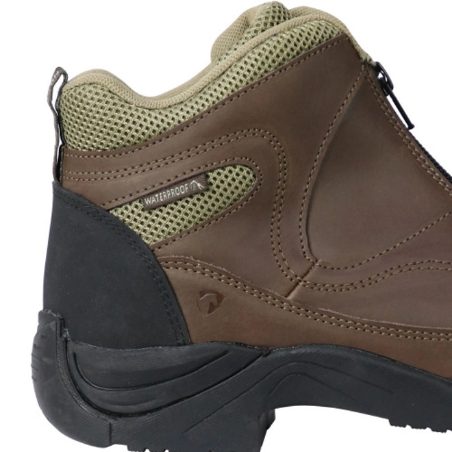 Additional Image for Hy Equestrian Cromford Short Zip Boots - Brown