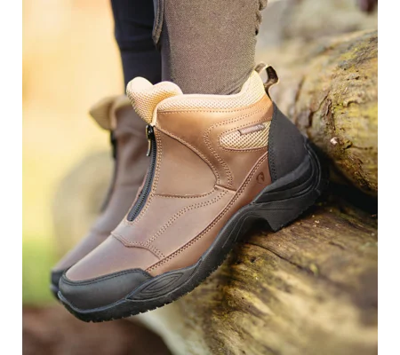 Hy Equestrian Cromford Short Zip Boots - Brown