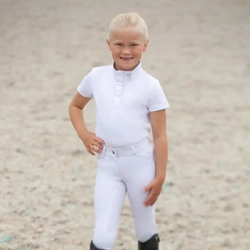 Hy Equestrian Cadiz Mizs Show Shirt White/Silver