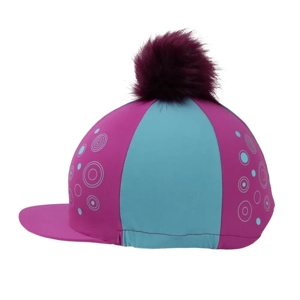 Hy Equestrian DynaMizs Hat Cover  Plum/Teal