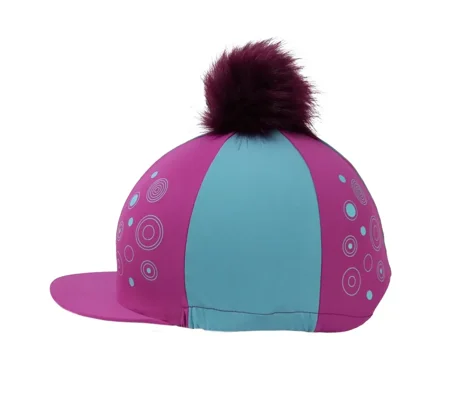 Hy Equestrian DynaMizs Hat Cover Plum/Teal