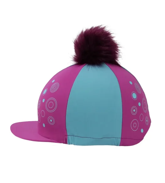 Hy Equestrian DynaMizs Hat Cover Plum/Teal