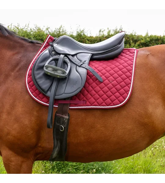 Hy Equestrian Splendid Showjump Saddle Pad Burgundy/White