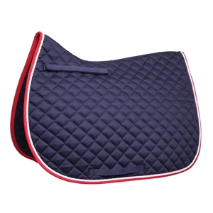 Hy Equestrian Splendid Showjump Saddle Pad  Navy/Red/White