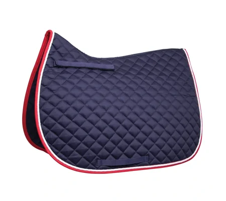 Hy Equestrian Splendid Showjump Saddle Pad Navy/Red/White