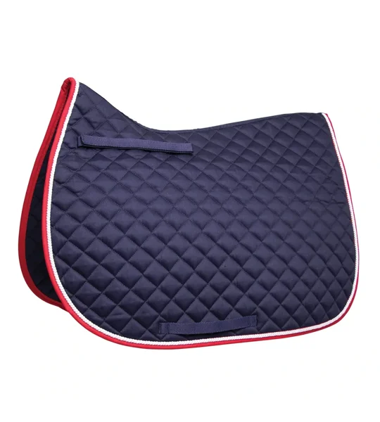 Hy Equestrian Splendid Showjump Saddle Pad Navy/Red/White