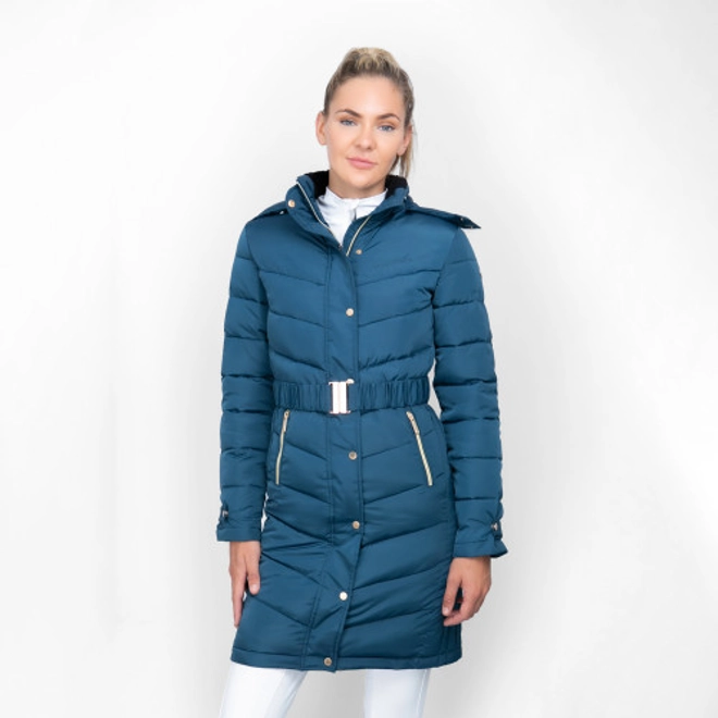 Additional Image for Coldstream Branxton Long Quilted Coat  Cool Slate Blue