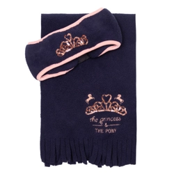 The Princess and the Pony Headband and Scarf Set by Little Rider - Navy/Peach ..
