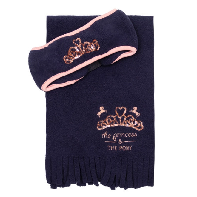 product Image for The Princess and the Pony Headband and Scarf Set by Little Rider - Navy/Peach - One Size