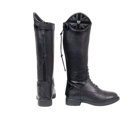 Hy Equestrian Union Jack childs Riding Boots - Black