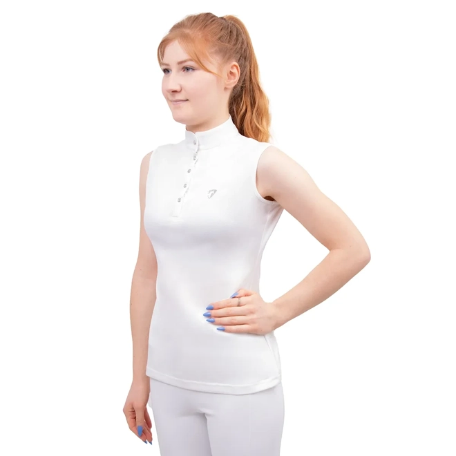 product Image for Hy Equestrian Sophia Sleeveless Show Shirt   White Pearl