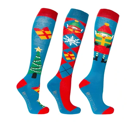Hy Equestrian Jolly Elves Socks (Pack of 3)